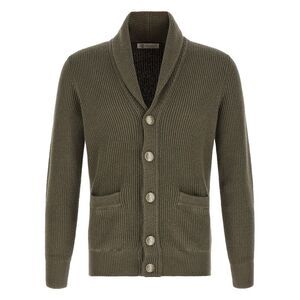 Brunello Cucinelli Bicolor Cotton Men's Cardigan